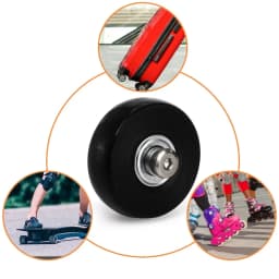 Silent Suitcase Wheels Rubber Trolley Luggage Casters High-Quality Durable Travel Bag Wheel Repair Accessories for Quiet Rolling