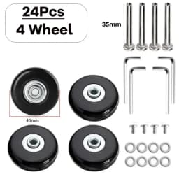 Silent Suitcase Wheels Rubber Trolley Luggage Casters High-Quality Durable Travel Bag Wheel Repair Accessories for Quiet Rolling