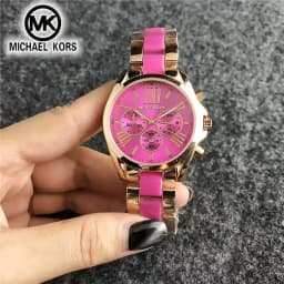 2026 Michael Kors Women's Business Watch Bag MK Classic Roman Scale Quartz Stainless Steel Intergold Style Watch Wallet
