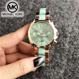 2026 Michael Kors Women's Business Watch Bag MK Classic Roman Scale Quartz Stainless Steel Intergold Style Watch Wallet