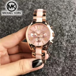 2026 Michael Kors Women's Business Watch Bag MK Classic Roman Scale Quartz Stainless Steel Intergold Style Watch Wallet