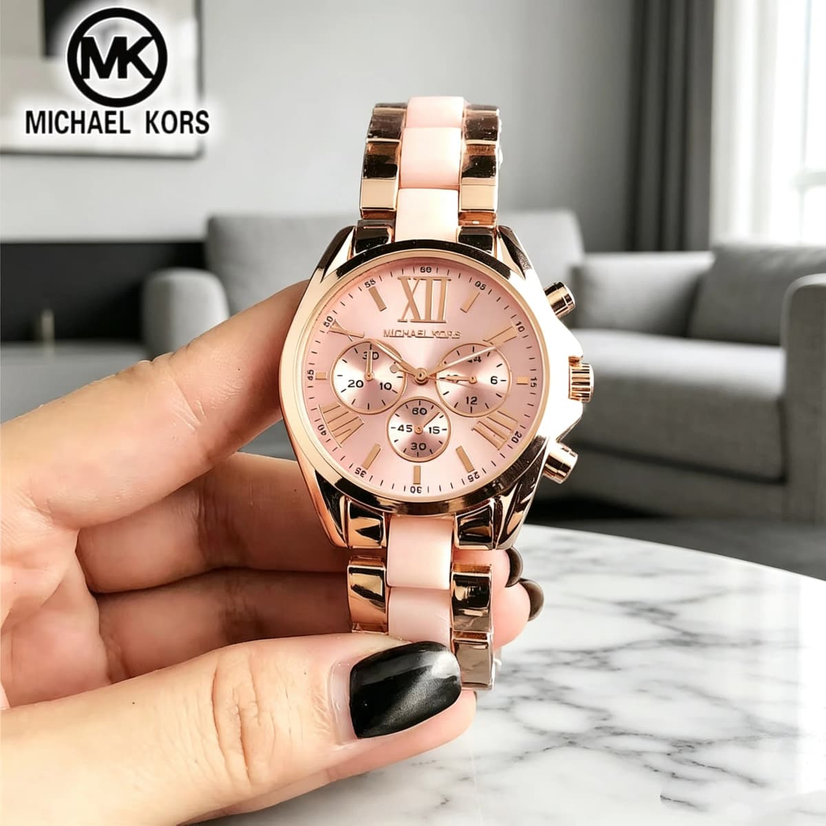 2026 Michael Kors Women's Business Watch Bag MK Classic Roman Scale Quartz Stainless Steel Intergold Style Watch Wallet