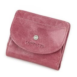 Contact's 100% Genuine Leather Wallet Green Women Small Coin Purse Mini Card Holder Wallets Mini Money Bag for Ladies Carteras