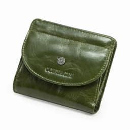 Contact's 100% Genuine Leather Wallet Green Women Small Coin Purse Mini Card Holder Wallets Mini Money Bag for Ladies Carteras