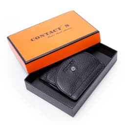 Contact's 100% Genuine Leather Wallet Green Women Small Coin Purse Mini Card Holder Wallets Mini Money Bag for Ladies Carteras