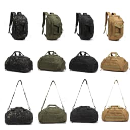 Tactical Gym Backpack with Shoe Compartment Convertible 3-in-1 Duffel Sling Bag for Men Women Weekender Overnight Travel Bag