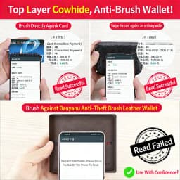 New 2026 Men's Short Wallet Genuine Leather First Layer Cowhide Rfid Blocking Slim Thin Minimalist Purse