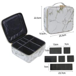 New PU Leather Cosmetic Bag For Women Multi-Functional Portable Travel Storage Makeup Case