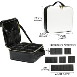 New PU Leather Cosmetic Bag For Women Multi-Functional Portable Travel Storage Makeup Case