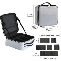 New PU Leather Cosmetic Bag For Women Multi-Functional Portable Travel Storage Makeup Case