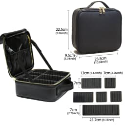 New PU Leather Cosmetic Bag For Women Multi-Functional Portable Travel Storage Makeup Case