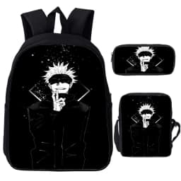 Anime Jujutsu Kaisen Backpack Gojo Satoru Cartoon Bags Student Schoolbag Boys Girls Rucksack Large Capacity Bookbag 3pcs Set
