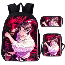 Anime Jujutsu Kaisen Backpack Gojo Satoru Cartoon Bags Student Schoolbag Boys Girls Rucksack Large Capacity Bookbag 3pcs Set