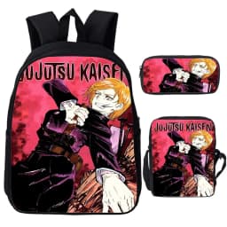 Anime Jujutsu Kaisen Backpack Gojo Satoru Cartoon Bags Student Schoolbag Boys Girls Rucksack Large Capacity Bookbag 3pcs Set