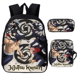 Anime Jujutsu Kaisen Backpack Gojo Satoru Cartoon Bags Student Schoolbag Boys Girls Rucksack Large Capacity Bookbag 3pcs Set