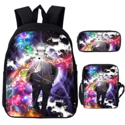 Anime Jujutsu Kaisen Backpack Gojo Satoru Cartoon Bags Student Schoolbag Boys Girls Rucksack Large Capacity Bookbag 3pcs Set