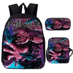 Anime Jujutsu Kaisen Backpack Gojo Satoru Cartoon Bags Student Schoolbag Boys Girls Rucksack Large Capacity Bookbag 3pcs Set