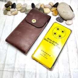 Universal Mobile Phone Waist Bag Belt Pack Hand-made Leather Sheath Phone holster for Men Iphone Huawei OPPO PD