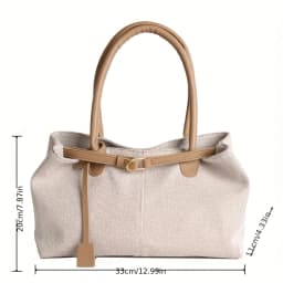 Retro Large Capacity Shoulder Tote Bag for Women Durable Material Travel Commuter Handbag Suitable for Fitness Swimming Shopping