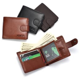Genuine Leather Men's Wallet Classic Style Short Multi-Card Wallet Coin Pocket Wallet High-End Minimalist Wallet for Men