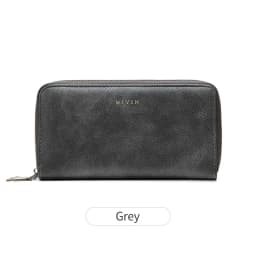 MIYIN Women's Wallet RFID Shielding Double Zipper Women's Clutch Bag Retro Minimalist Multi-function Multi-card Slot Card Holder