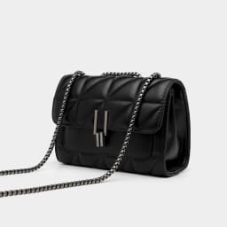 Black Luxury Handbags And Purse Women PU Leather Messenger Shoulder Bag Plaid Female Crossbody Bag Tassel Quilted Brand