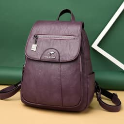 2024 New Women Leather Backpacks High Quality Female Vintage Backpack For Girls School Bag Travel Bagpack Ladies Back Pack