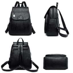 2024 New Women Leather Backpacks High Quality Female Vintage Backpack For Girls School Bag Travel Bagpack Ladies Back Pack
