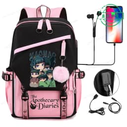 Back To School Backpack for Girls Boys Teenager The Apothecary Diaries Maomao Fashion Usb School Bags Travel Backpacks Mochila