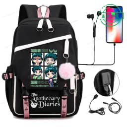 Back To School Backpack for Girls Boys Teenager The Apothecary Diaries Maomao Fashion Usb School Bags Travel Backpacks Mochila