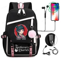 Back To School Backpack for Girls Boys Teenager The Apothecary Diaries Maomao Fashion Usb School Bags Travel Backpacks Mochila