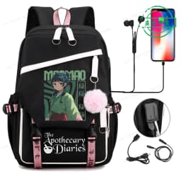Back To School Backpack for Girls Boys Teenager The Apothecary Diaries Maomao Fashion Usb School Bags Travel Backpacks Mochila