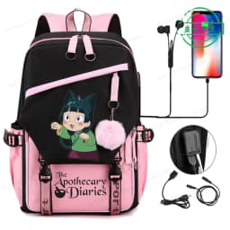 Back To School Backpack for Girls Boys Teenager The Apothecary Diaries Maomao Fashion Usb School Bags Travel Backpacks Mochila