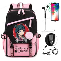 Back To School Backpack for Girls Boys Teenager The Apothecary Diaries Maomao Fashion Usb School Bags Travel Backpacks Mochila