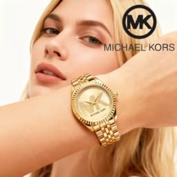 Michael Kors Luxury Rose Gold Women's Watch Bag Fashionable Luxury MK Classic Quartz Watch Wallet Girlfriend Gift