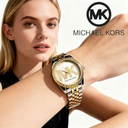 Michael Kors Luxury Rose Gold Women's Watch Bag Fashionable Luxury MK Classic Quartz Watch Wallet Girlfriend Gift