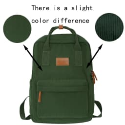 Sleek Stylish Corduroy Backpack Multi-Color Adjustable-Strap Lightweight for Daily Use Casual Functional Elegant Simple Bag