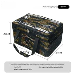 30L 42L Camping Storage Bag Foldable Waterproof Oxford Fabric Organizer for Picnic Tableware Equipment