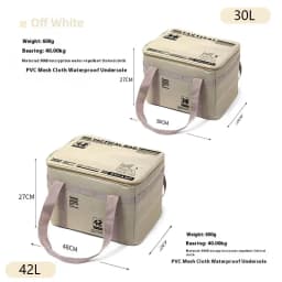 30L 42L Camping Storage Bag Foldable Waterproof Oxford Fabric Organizer for Picnic Tableware Equipment