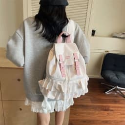 Creative Polka Dot Backpack Large Capacity Casual School Bag Multifunctional Shoulder Bag Travel