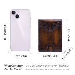 SCHLATUM Front Pocket Wallet for Men Slim Lightweight RFID Blocking Genuine Leather Bifold Thin Wallet with 10 Card Slots