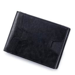 SCHLATUM Front Pocket Wallet for Men Slim Lightweight RFID Blocking Genuine Leather Bifold Thin Wallet with 10 Card Slots
