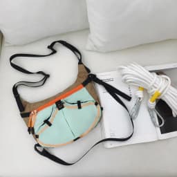 Colorblock Outdoor Crossbody Sling Bag, Adjustable Strap, For Daily Commute Hiking Travel For Men Women