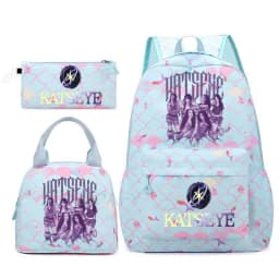 Hot Katseye Funny Backpack Girl's Kids Student Schoolbags Double Shoulder Bag Teenage Travel Pen Lunch Bags Bookbag Knapsack