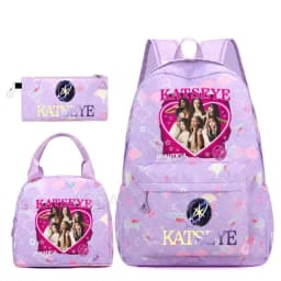 Hot Katseye Funny Backpack Girl's Kids Student Schoolbags Double Shoulder Bag Teenage Travel Pen Lunch Bags Bookbag Knapsack