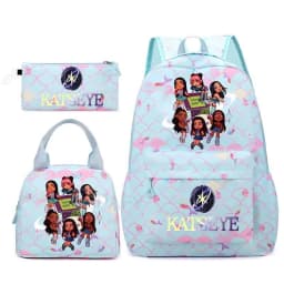 Hot Katseye Funny Backpack Girl's Kids Student Schoolbags Double Shoulder Bag Teenage Travel Pen Lunch Bags Bookbag Knapsack