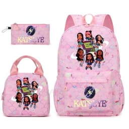Hot Katseye Funny Backpack Girl's Kids Student Schoolbags Double Shoulder Bag Teenage Travel Pen Lunch Bags Bookbag Knapsack