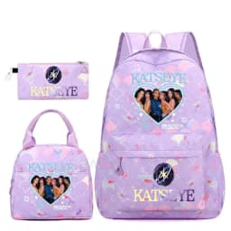 Hot Katseye Funny Backpack Girl's Kids Student Schoolbags Double Shoulder Bag Teenage Travel Pen Lunch Bags Bookbag Knapsack