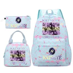 Hot Katseye Funny Backpack Girl's Kids Student Schoolbags Double Shoulder Bag Teenage Travel Pen Lunch Bags Bookbag Knapsack