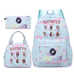 Hot Katseye Funny Backpack Girl's Kids Student Schoolbags Double Shoulder Bag Teenage Travel Pen Lunch Bags Bookbag Knapsack